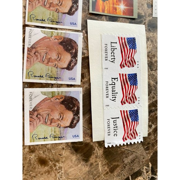 Ronald Reagan and Misc Vintage Stamps Set of 13 - Picture 3 of 4